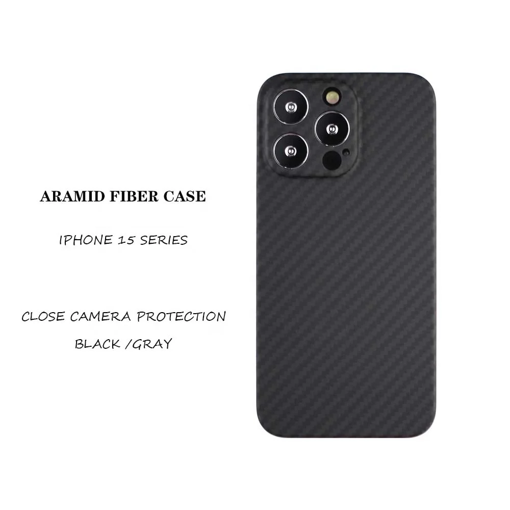 1500/600D aramid fiber phone case for 15PROMAX/15pro/15plus/15 camera protection