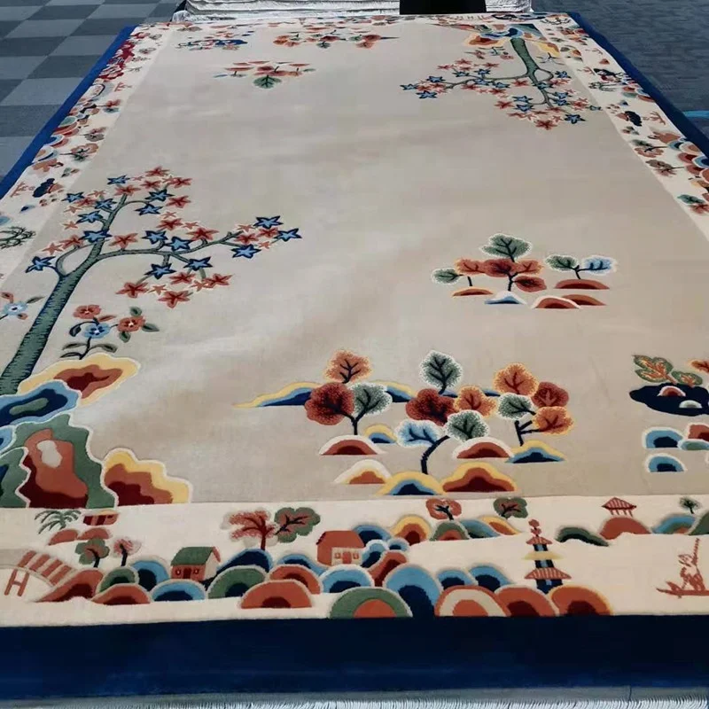 Durable floor wall to wall pure wool carpets