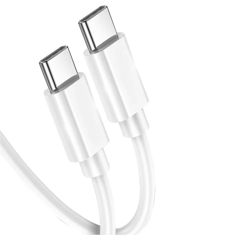 Double-port Type c 1m 2m PVC/TPE quick charging data cable durable bending resistant high quality usb c to c charge data cable