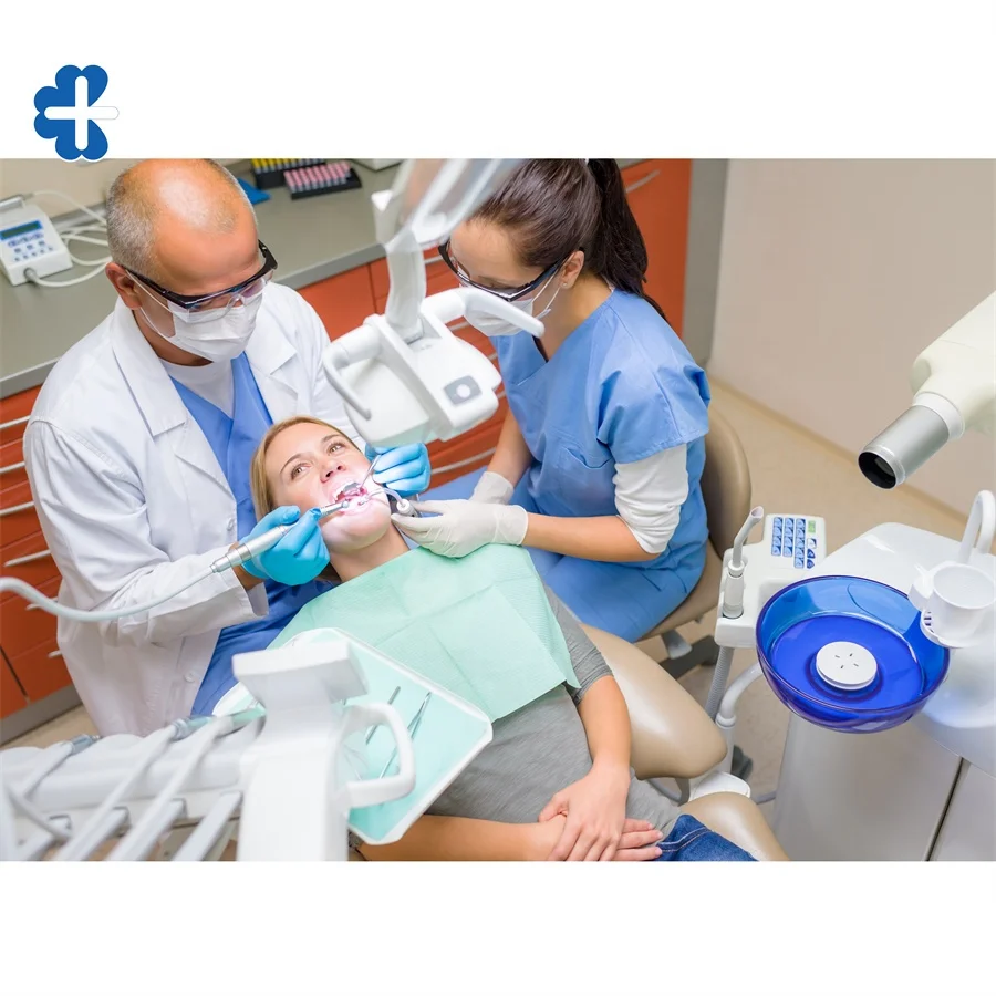 Manufacture Blue Color Hot Sale Consumable Disposable Waterproof Dental Bibs