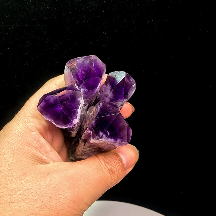 Wholesale Home Decoration Natural Crystal Crafts Healing Stones Irregular Rough Cluster Amethyst Geode