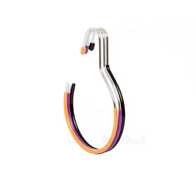 Single ring metal scarf hanger wardrobe organizer belt tie accessories round storage metal scarf hanger