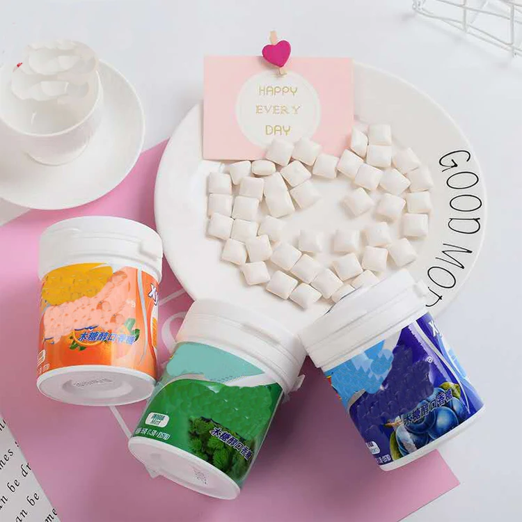 
factory price 1.4 g pillow shape Bulk packing customized xylitol sour mint flavor chewing gums 