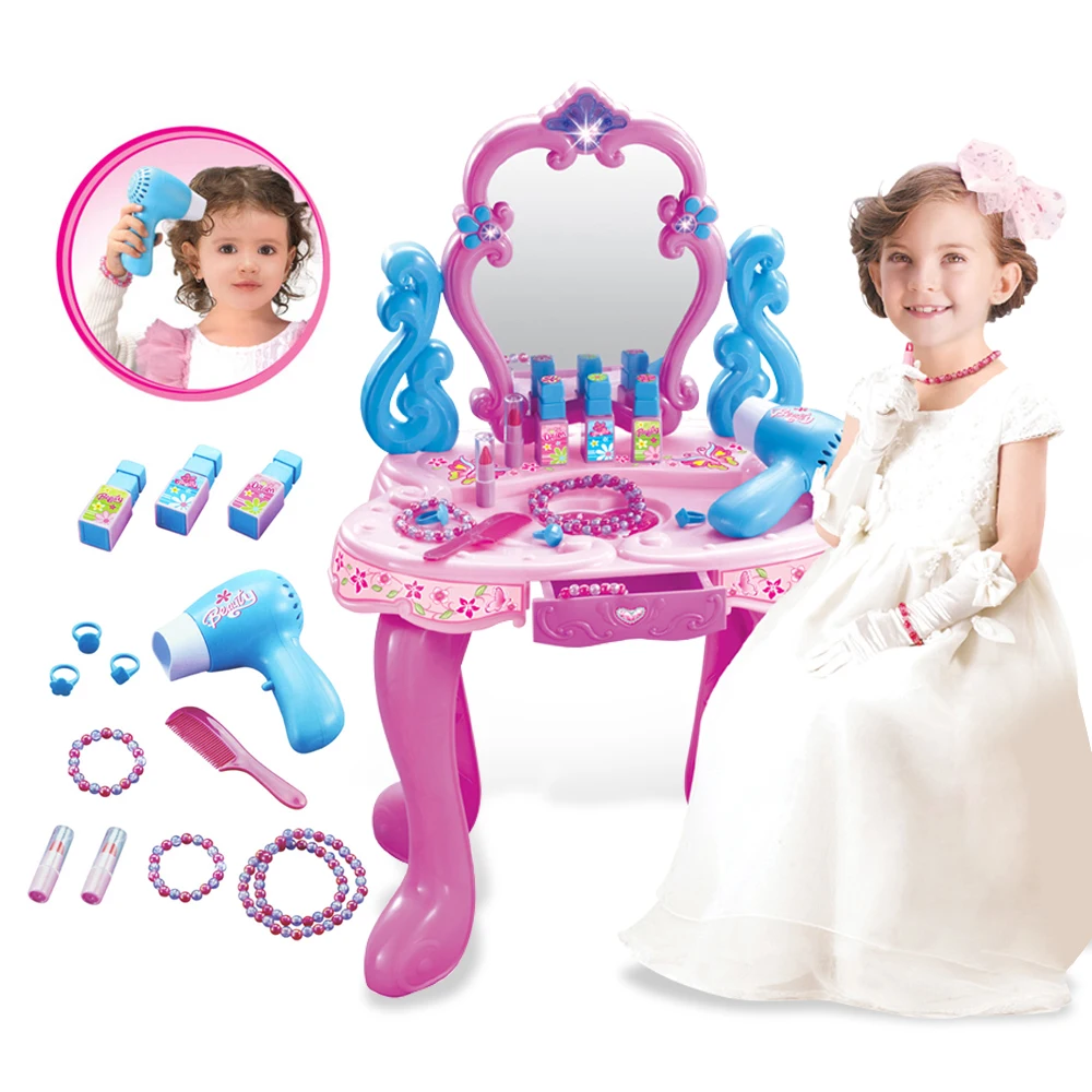 
Amazon Hot New Releases Furniture Toys Simulation Family Dressing Table Princess Puzzle Girl Makeup Set Toys Kitchen Toys 