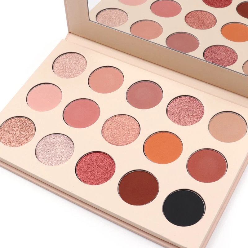 
2021 beautiful 15 color shimmer matte eyeshadow eye shadow palette makeup set for girls 