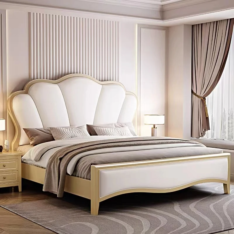 Premium Furniture Letto Lit Bett Frame Italian Fancy Velvet Upholstered Set Luxury Bedroom Modern Double King Size Bed