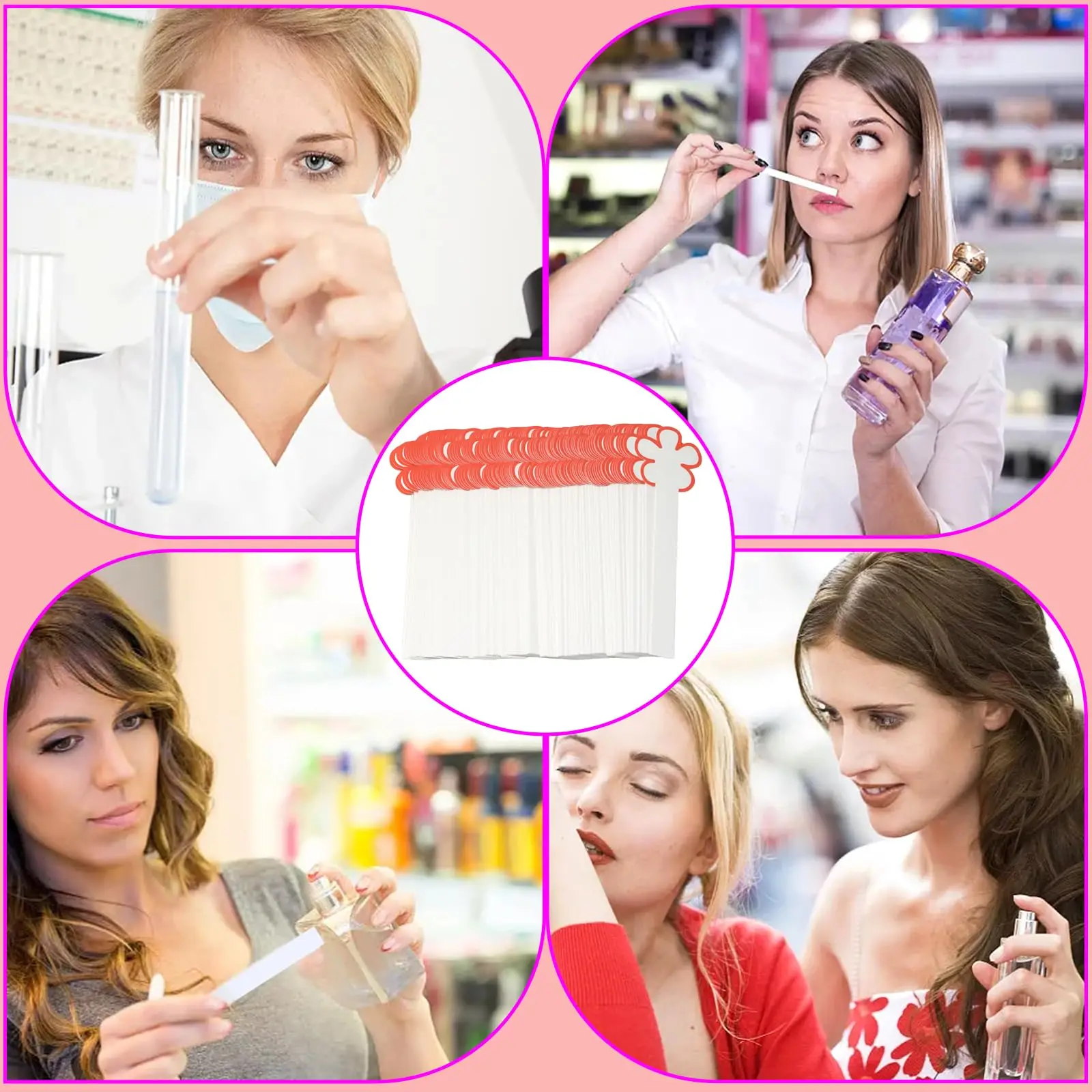 Flower Shaped Disposable Perfume Test Strips Essential Oils Paper Test Strips