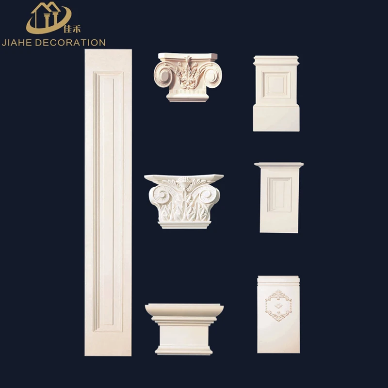 
small and large width interior decorative materials PU foam pillar type Roman columns manufactory 