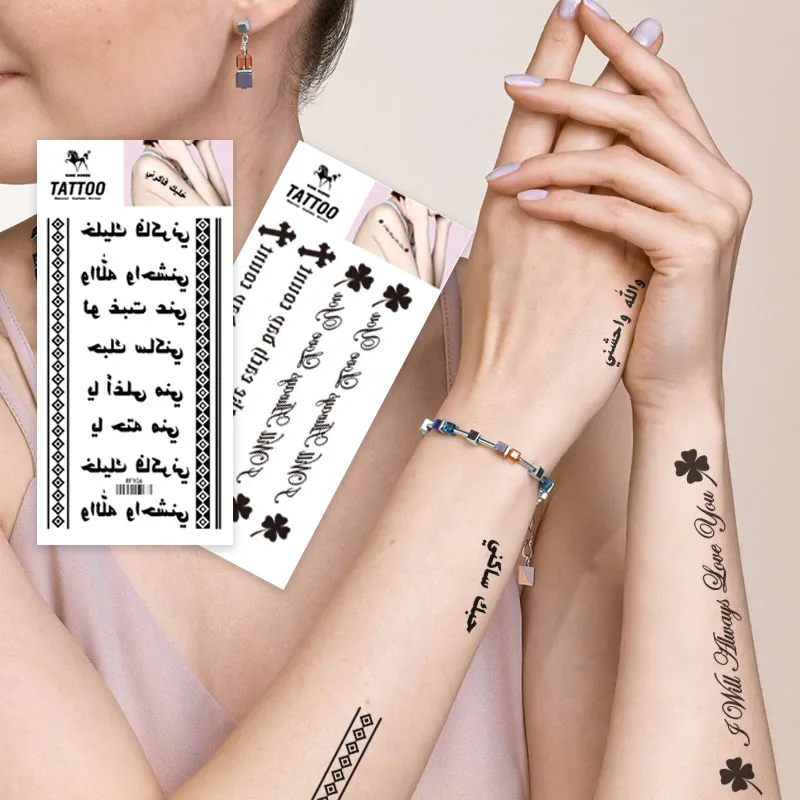 Classic Tattoo Designs waterproof coolest temporary Summer Tattoo coolest Letters Temporary Tattoos Stickers