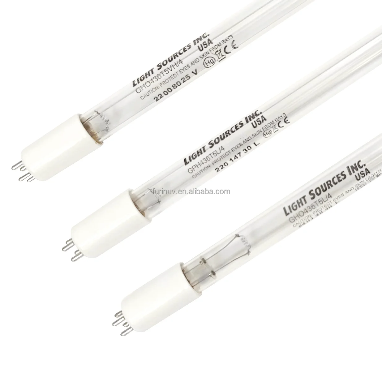 LightSources Tube GHO436T5L Lamp Power 48W 60V 800mA Quartz T5 Germicidal Lamp Light