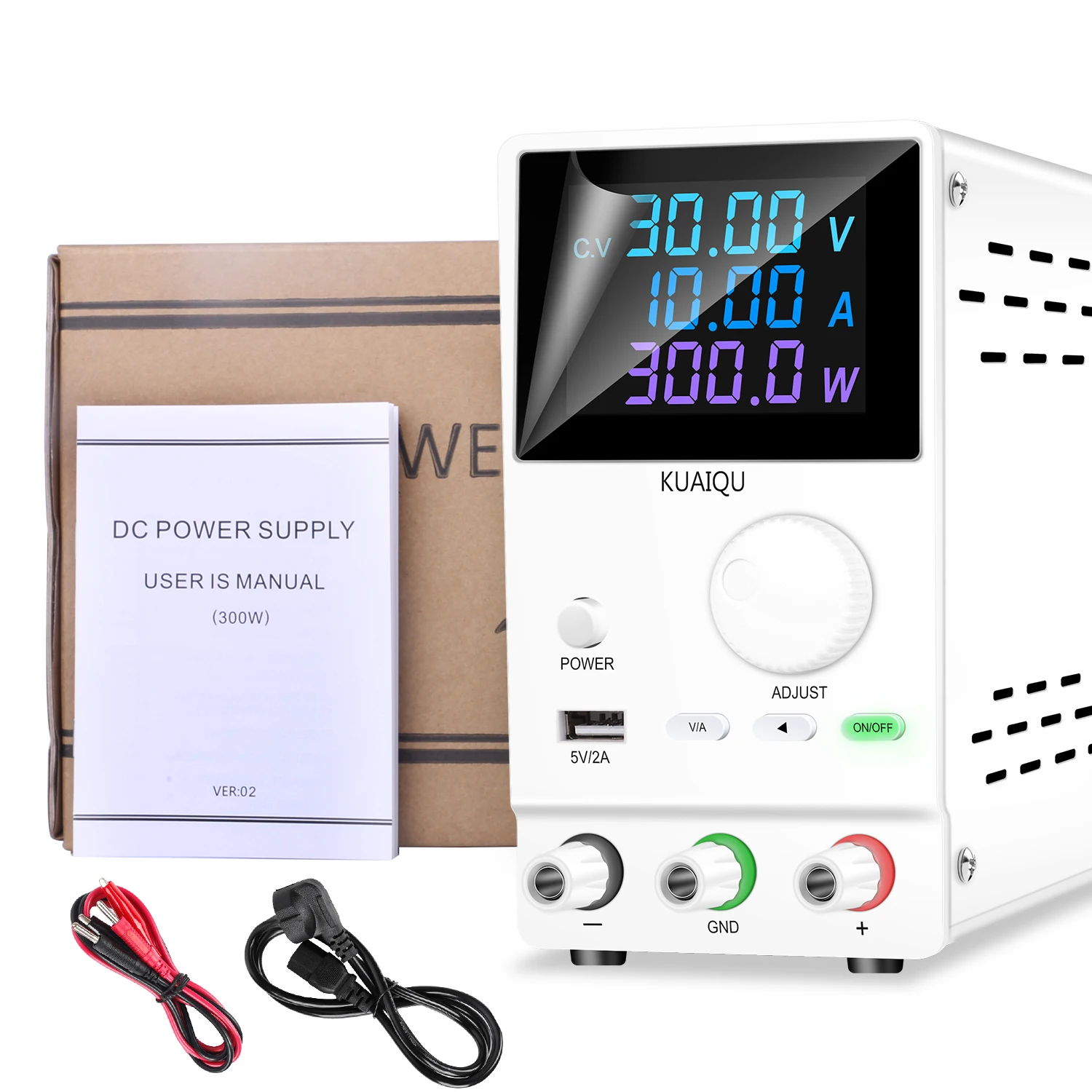 KUAIQU SPPS-A3010D Laboratory Benchtop DC Voltage Regulator Encoder Adjustable LCD Digital Voltage Regulator 30V 10A