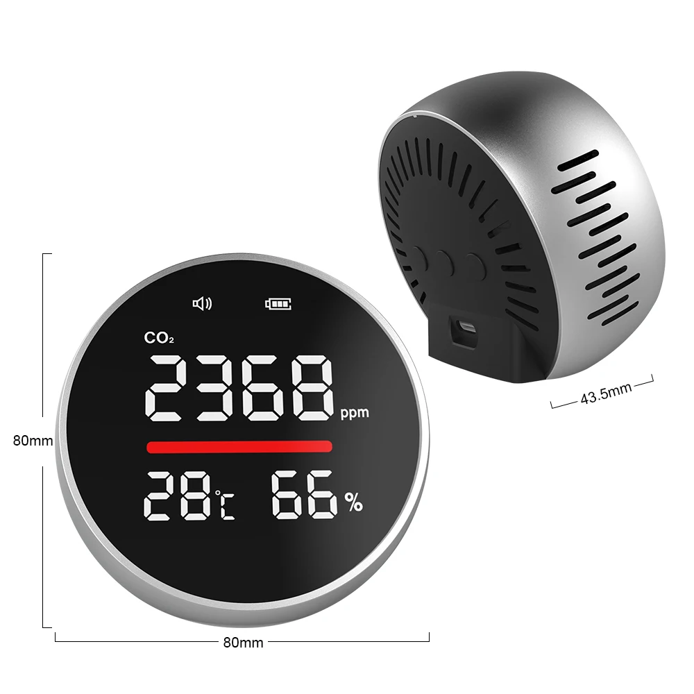 User-friendly Newest CO2 Monitor LED display wall mounted CO2 meter detector air quality monitor detector
