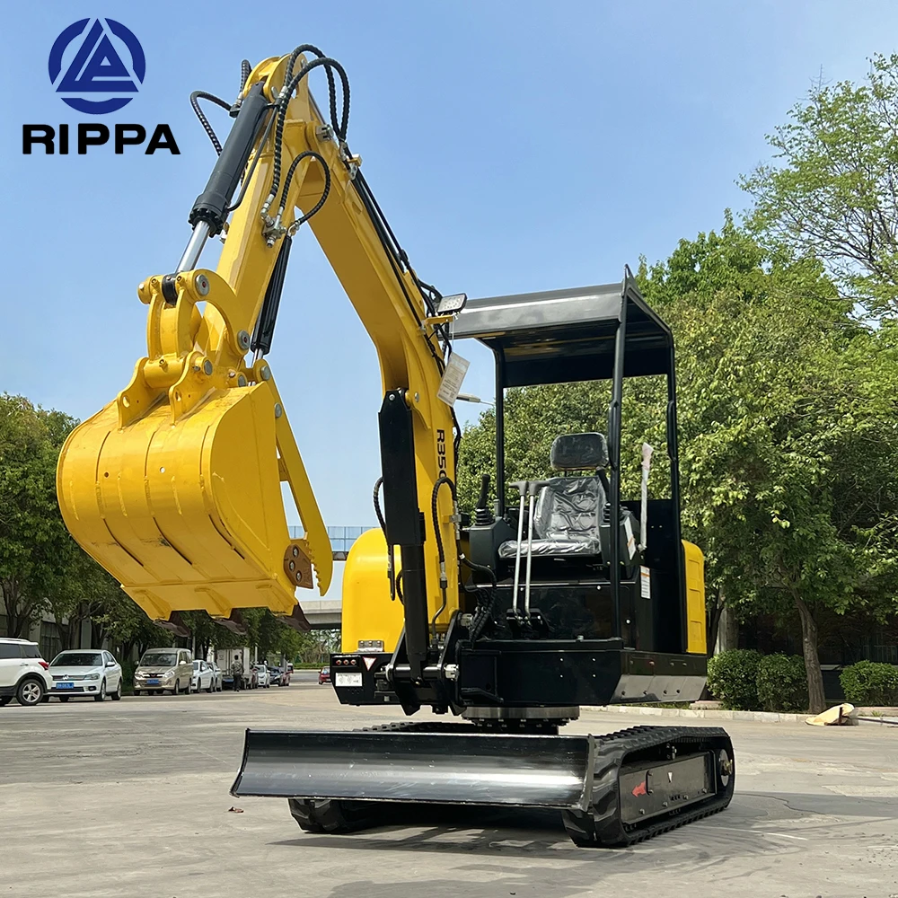 Rippa Mini Bagger Digger R350 Small Digger Earthmoving Machinery 3 Ton Hydraulic Mini Excavator