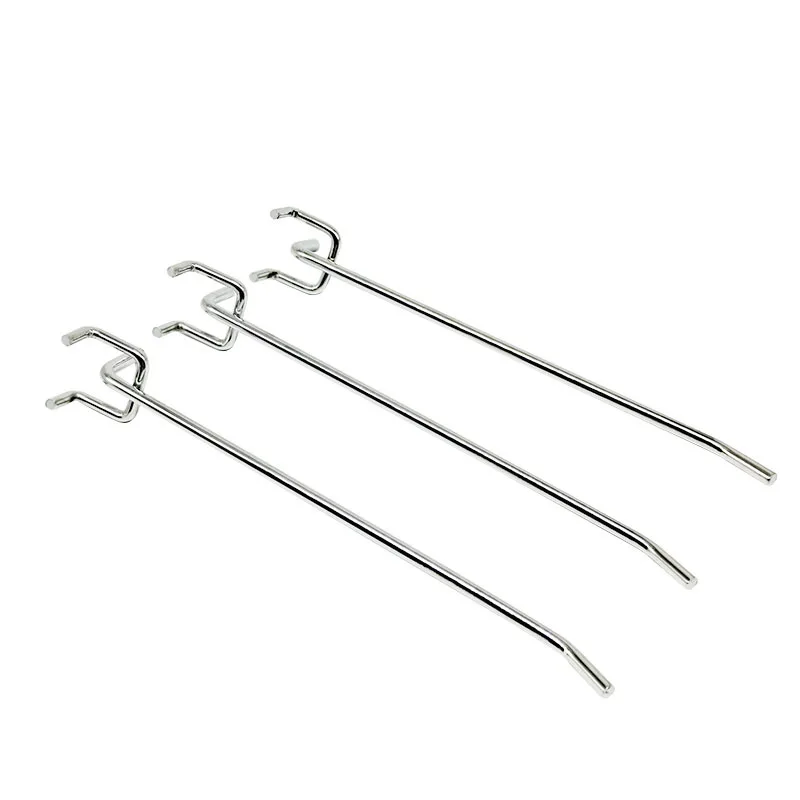 supermarket metal chrome display pegboard hook