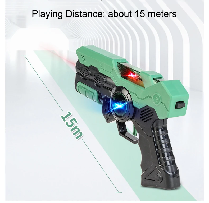 Luminous diode laser shooting target set2pcsGun with laser sensor shielded infrared digital toy for kids pistol laser sale