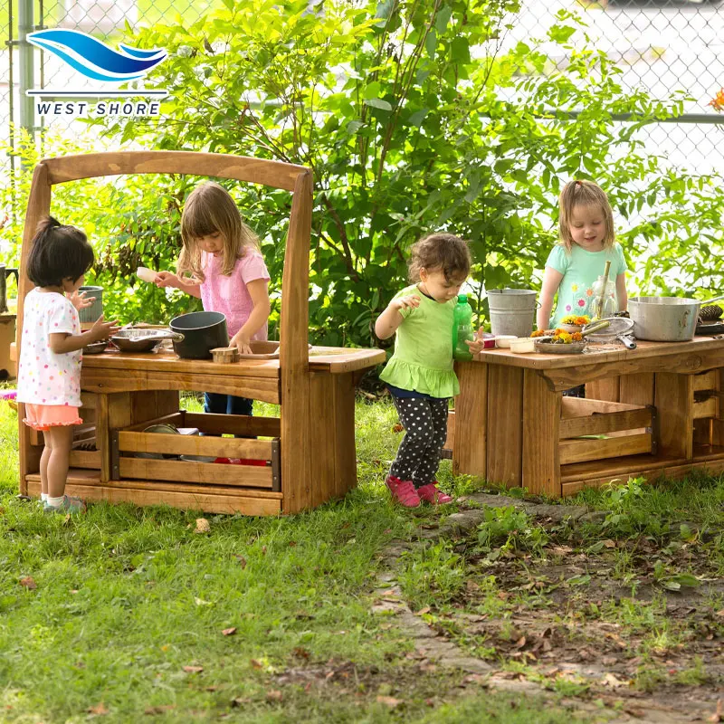 Outdoor Kids Play Wooden Kitchen For Children Top Quality Children Kitchen Sets Children Pretend Role Play Kitchen Toy Set