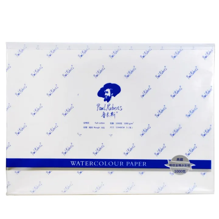 Paul Rubens Handmade Watercolor Paper 5Sheet Professional Artist 100% cotton 450GSM Coarse Grain Collection Series 22x30 Inches