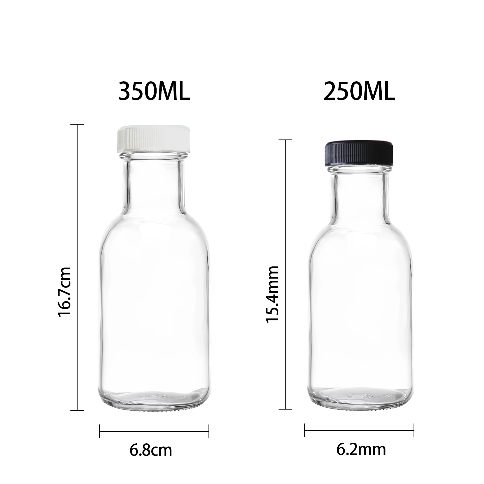 Empty 250ml 350ml Glass Sauce Bottle Hot oil red sauce salad dressing Chili ketchup mustard creamy sauce Bottle