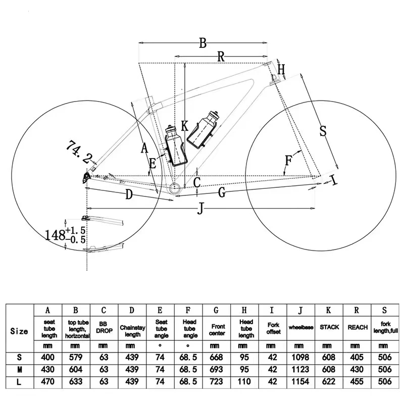 Carbon Fiber Mountain Bike Frame 29ER 15/17/19Inch Thru Axle 148*12MM Cross Country Hardtail Mountain Bike Frame