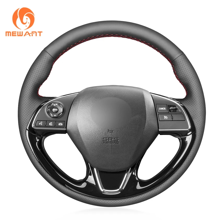 Artificial Leather Hand Stitched Steering Wheel Cover for Mitsubishi ASX Outlander Sport Mirage G4 Eclipse Cross 2016-2019
