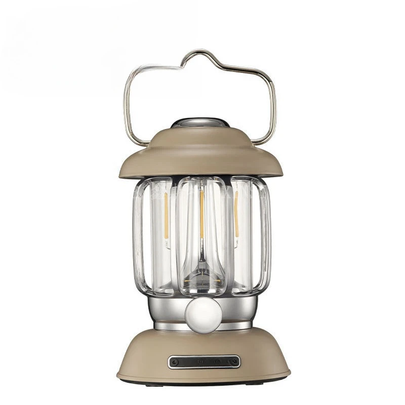 Hot Sale Retro Camping Light Outdoor Hiking Cordless Lantern Spotlight Rechargeable Vintage LED Camping Lanterns With Hook