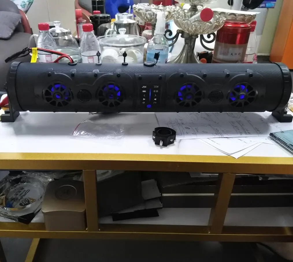 New Design 8pcs Speaker LED lights Golf Cart Sound Bar Mini Sound Bar