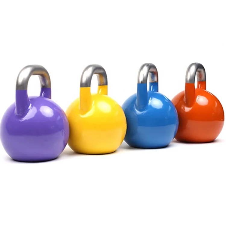 Rizhao New Power Fitness Online Shop Top Supplier Power Fitness Competition Cast Iron Coated Steel Weight Adjustable Kettle Bell