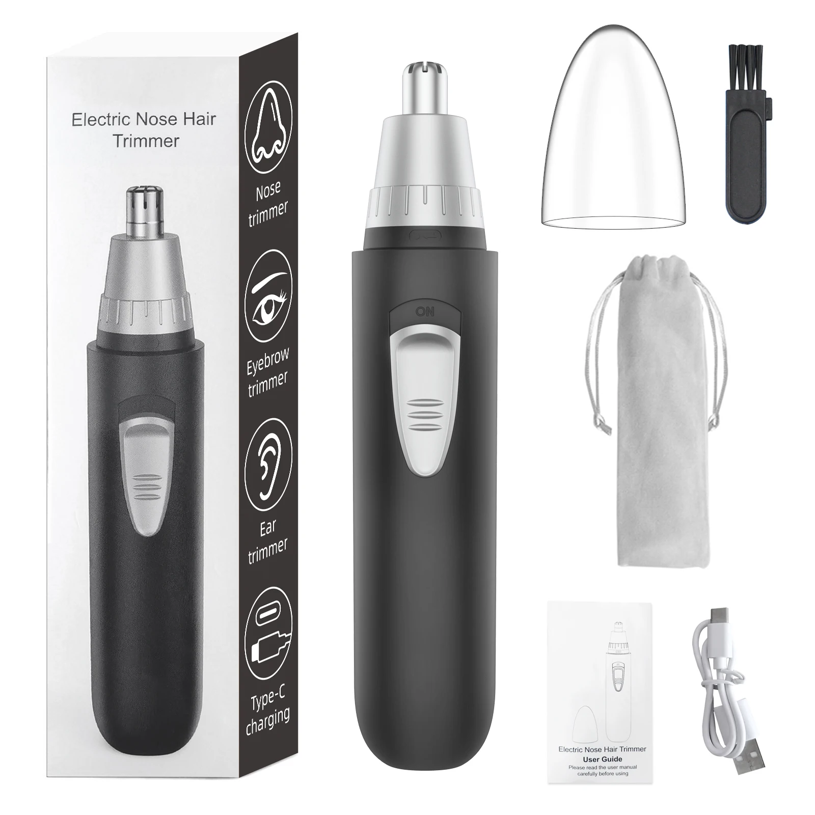 Personalized Chargeable Nose Hair Trimmer Rechargeable Stainless Steel 3 In 1 Chargeable Men Nose Hair Trimmer Electric