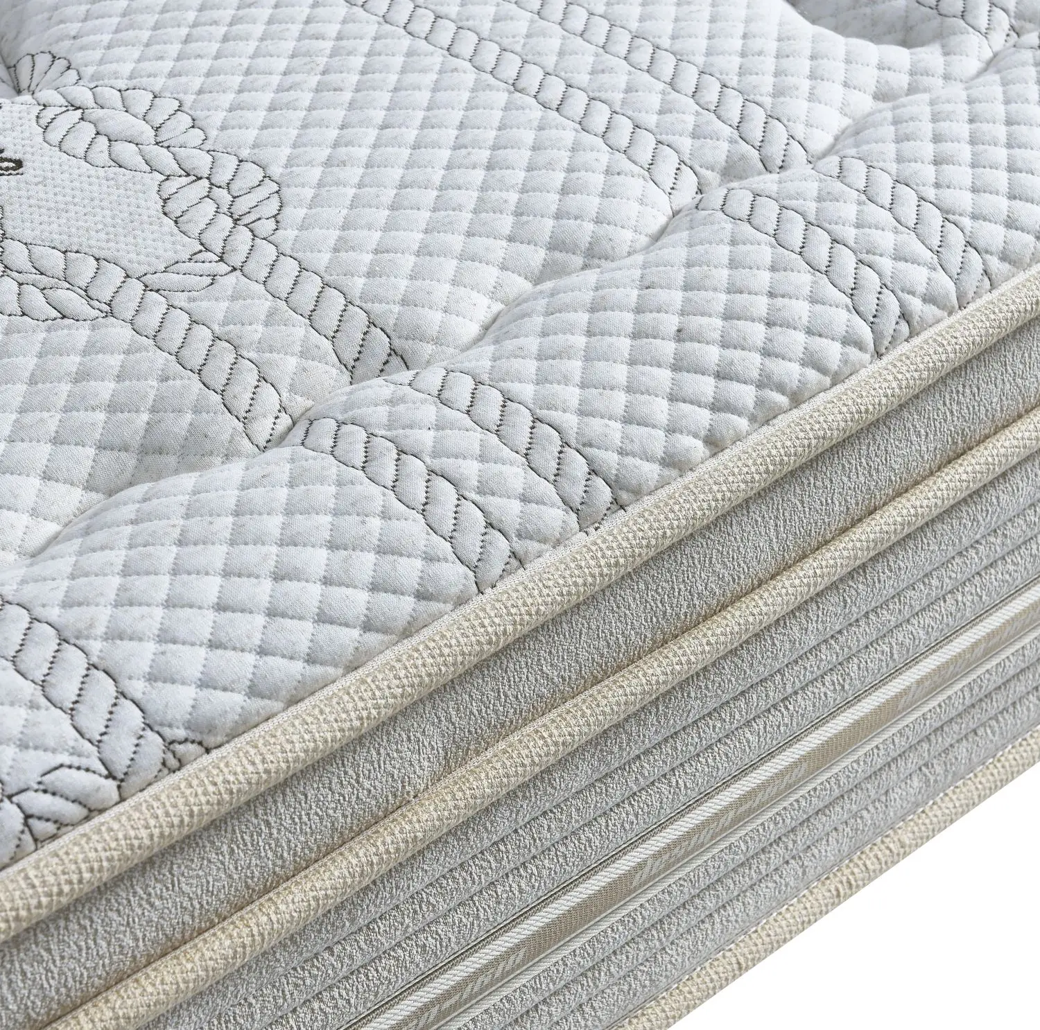 Euro top modern hotel bed pocket coil spring mattress king rolling mattress hotel thick foam individual mattrsses for sleeping