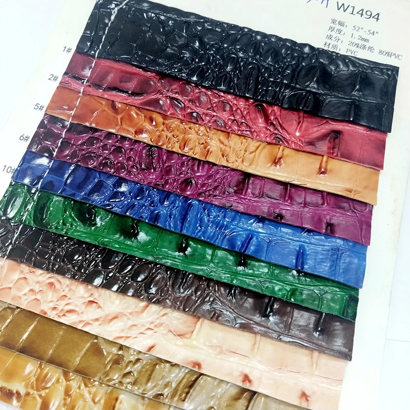 crocodile synthetic leather for bags, purse and sofa