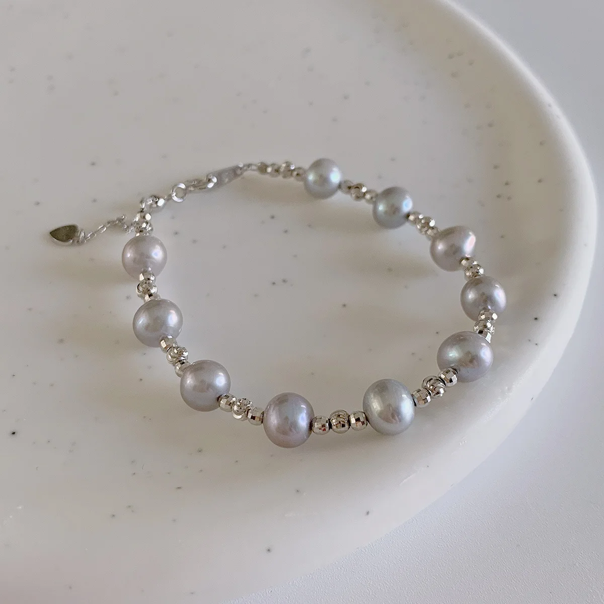 Natural Freshwater Pearl Bracelet Female Hand Make Ins Cool Wind 925 Sterling Silver Hand Accessories