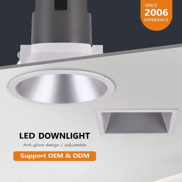 Светодиодный потолочный светильник ALLWAY с регулируемой яркостью точечный COB матрицей встраиваемый квадратный Точечный для отеля 5 Вт 10