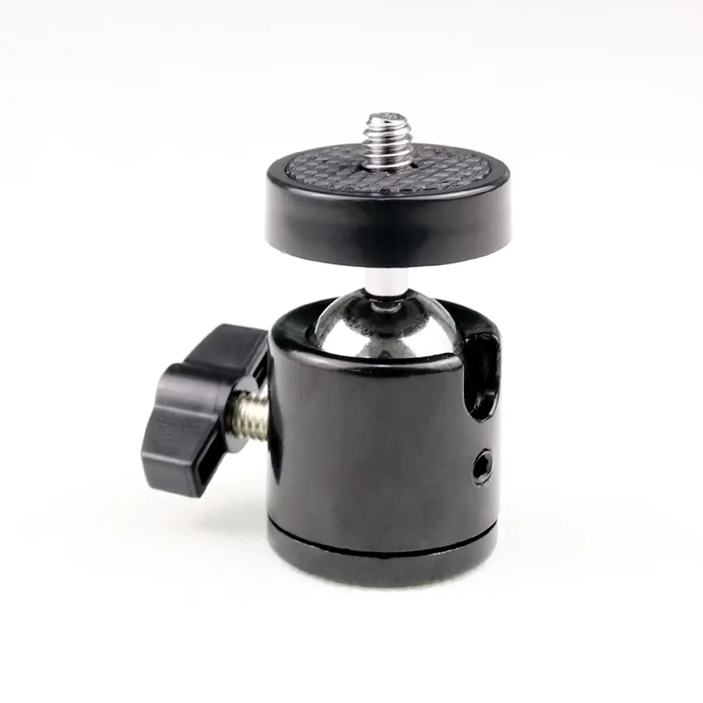 Mini metal direct ring lamp accessories three pan tilt black double hole mobile phone expansion clip