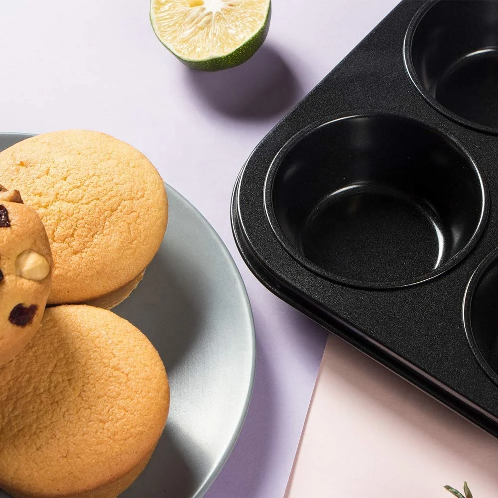 6-cup Non-stick Muffin pan 6 cup pressed carbon steel Muffin tray non stick bakeware