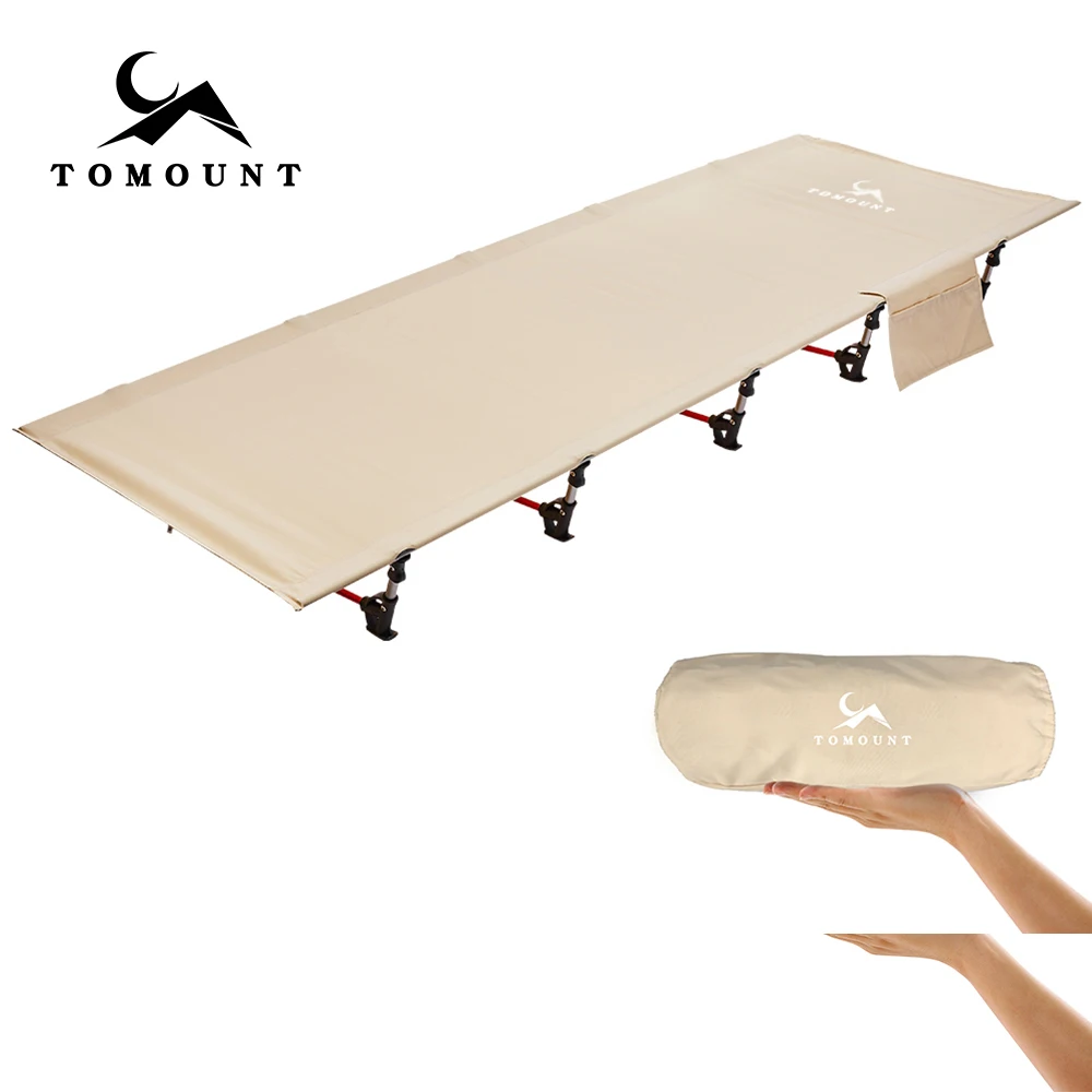 Портативная легкая складная кровать Tomount, уличная спальная кровать для путешествий, складная кровать для кемпинга, кровать, уличная мебель 190*70*18 2 кг