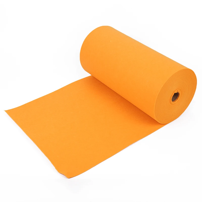 The factory directly supplies 2mm color polyester knitted non-woven fabric and wholesale 1m wide high-quality felt cloth