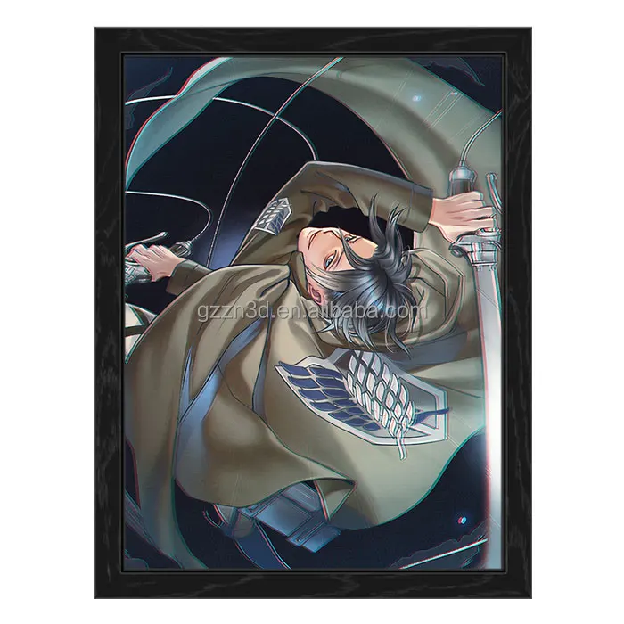 PET Stock  lenticular 3d anime poster for home decoration
