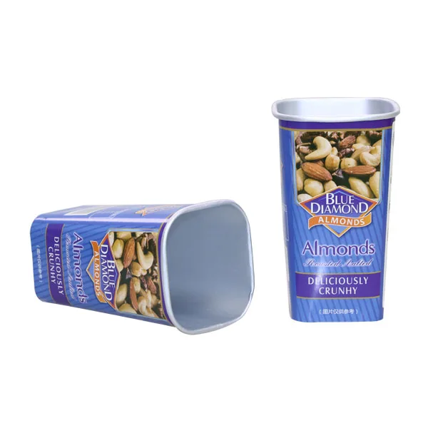 
20oz Eco-friendly Single Wall Custom Printed Square Aluminium Foil Coated Paper Cup for Snack Cereal 