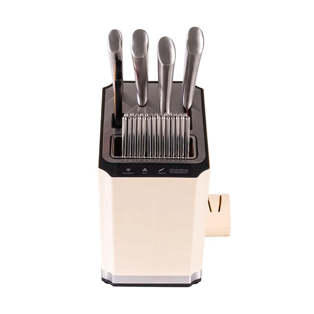Professional 4 In 1 UV Knife Sterilizer & Electric Knife Sharpener&Dryer&Storage/ Intelligent kitchen appliances UV Knife holder