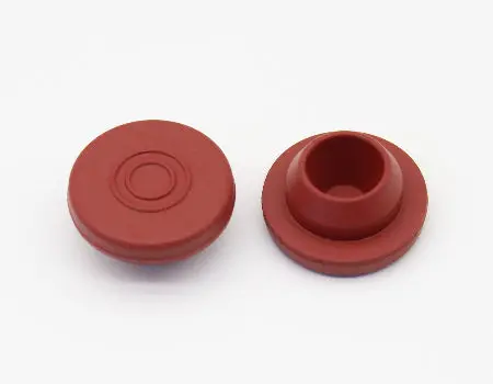 10ml clear glass injection vial 20mm red bromobutyl rubber stopper