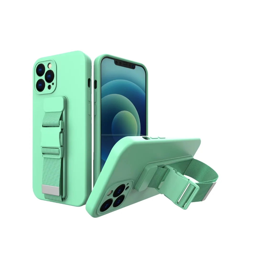 2022 new woven nylon wrist stand for iphone 11 13 12 pro max phone case