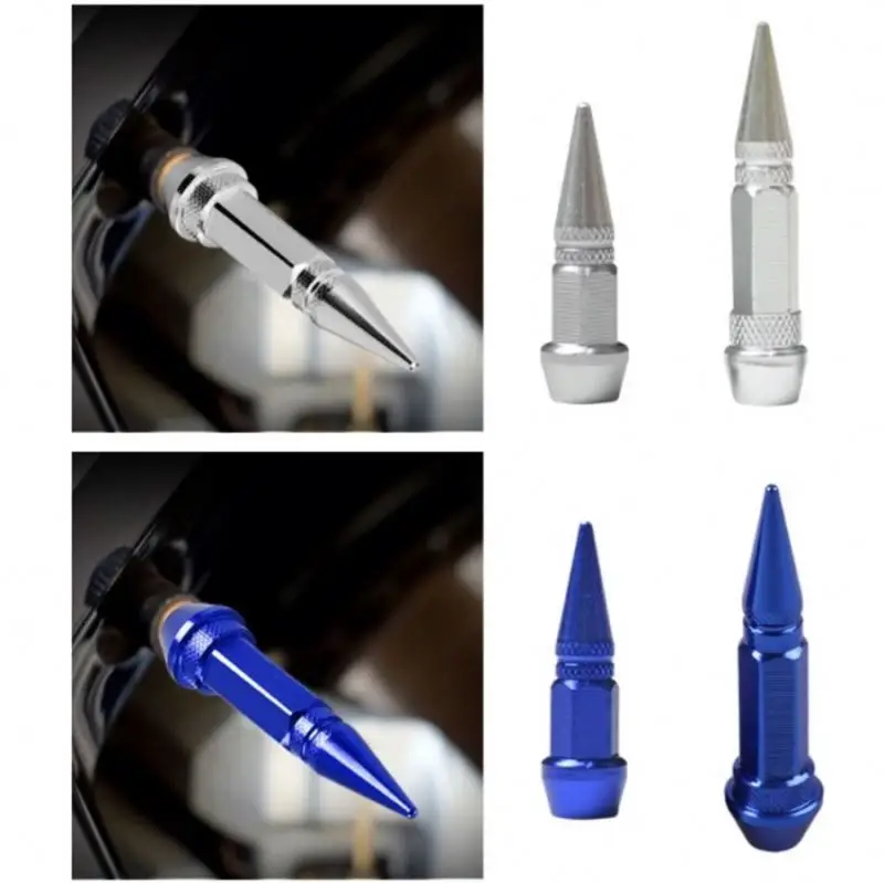 Car Tire Personality Refitting Valve Pointed Bullet Valve Motorcycle Bicycle Valve 45mm 4 PCS Tire Fittings