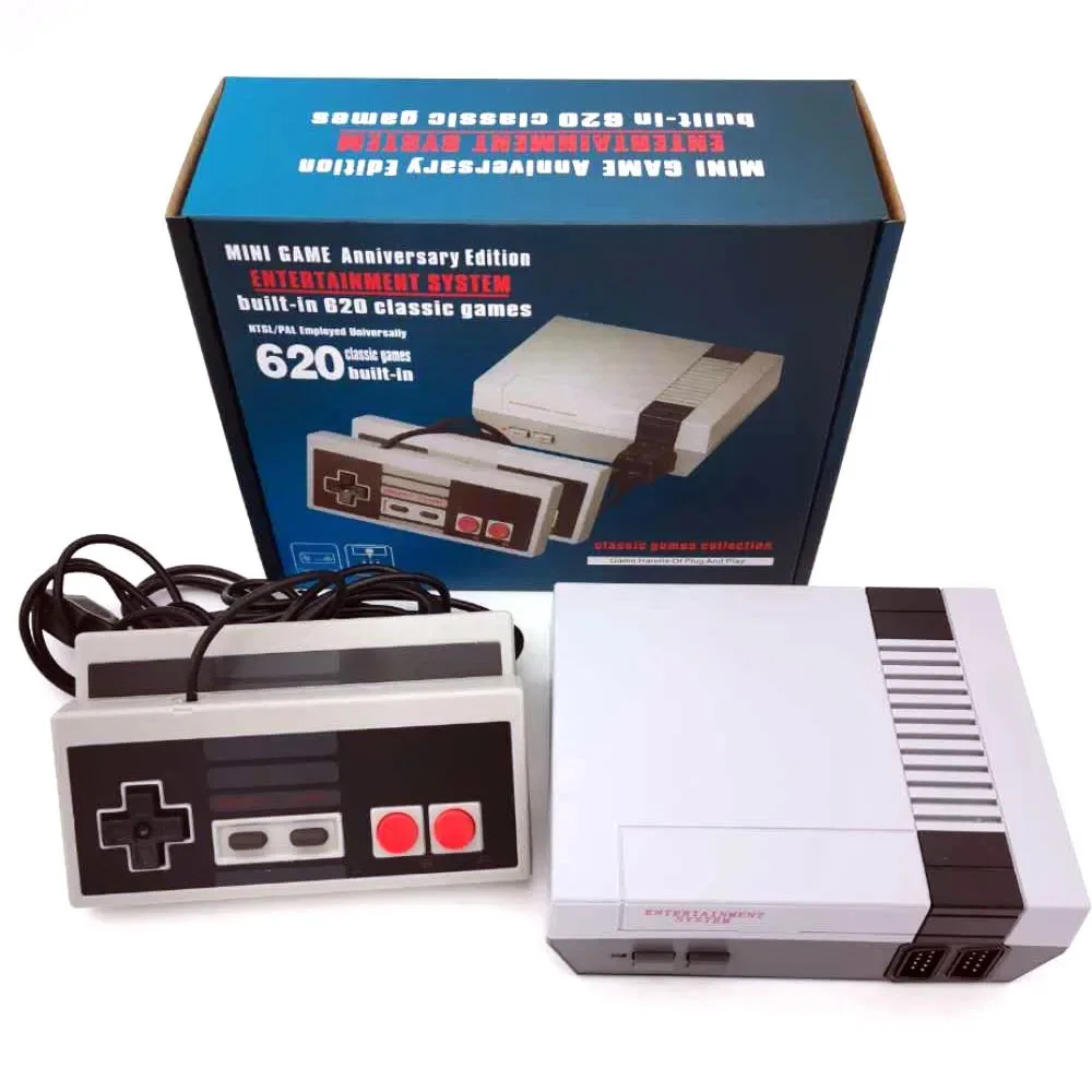 Wholesale Family TV Case Classic FC Games 8bit Juegos Mini Consola 620 Retro 8 Bit Handheld Video Game Console for Nintendo nes