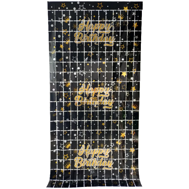 Горячая Распродажа высококачественный материал для украшения домашних животных праздничный фон вечеринки Настенная фольга с английским принтом квадратная занавеска