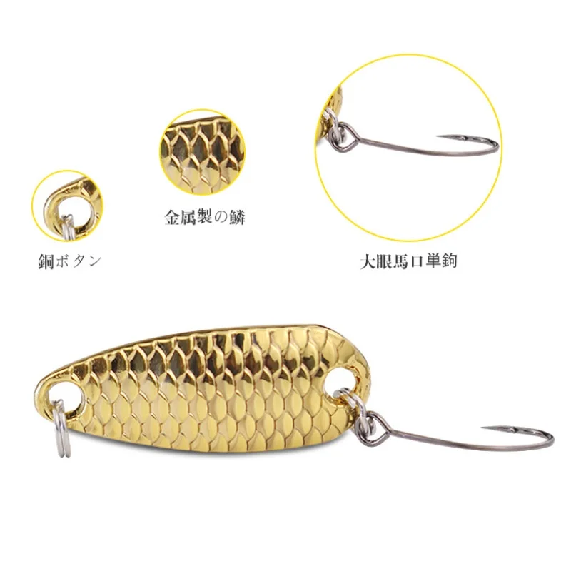 
Artificial Wholesale 2.5g 3.5g 5g Fish Metal Spoon Sequins Hard Fishing lure Bass bait 