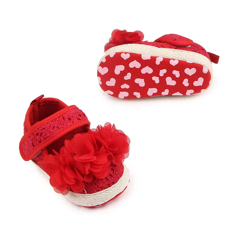 Wholesale crochet fancy baby shoes flower design for baby newborn shoes