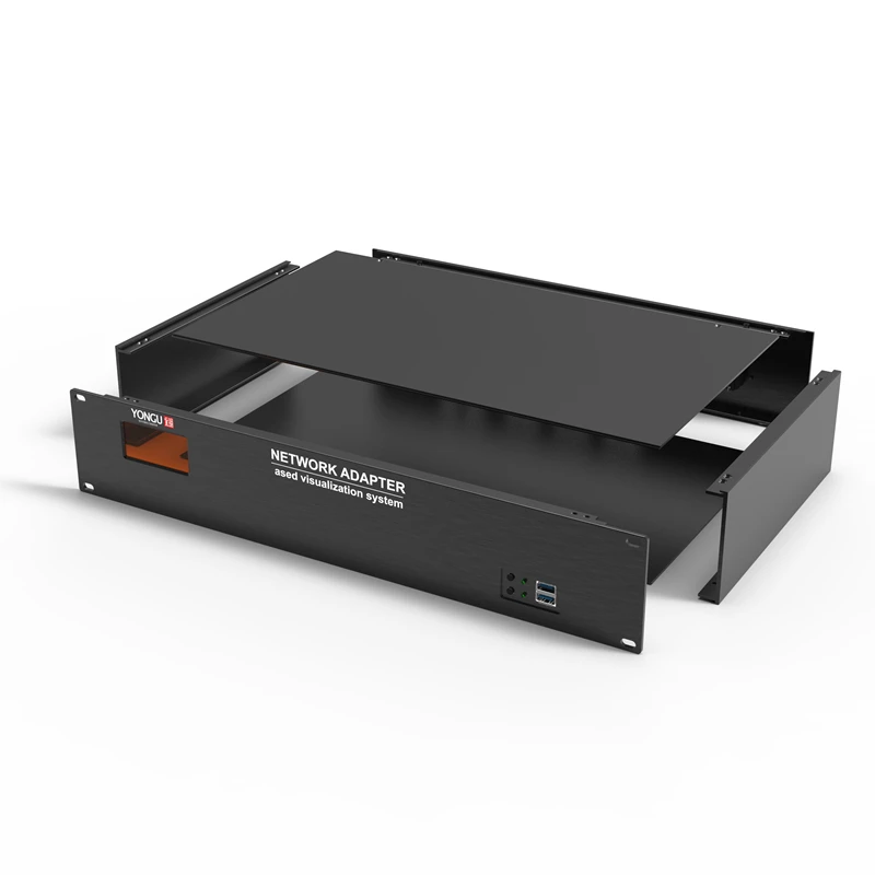 GOFH-001--2u 482*89*250mm (WxH-D)custom size aluminium project box lithium ion battery pack enclosure