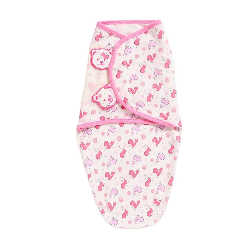 100% хлопковый Пеленальный спальный мешок для новорожденных мальчиков и девочек (0-3 месяца/маленький/средний)