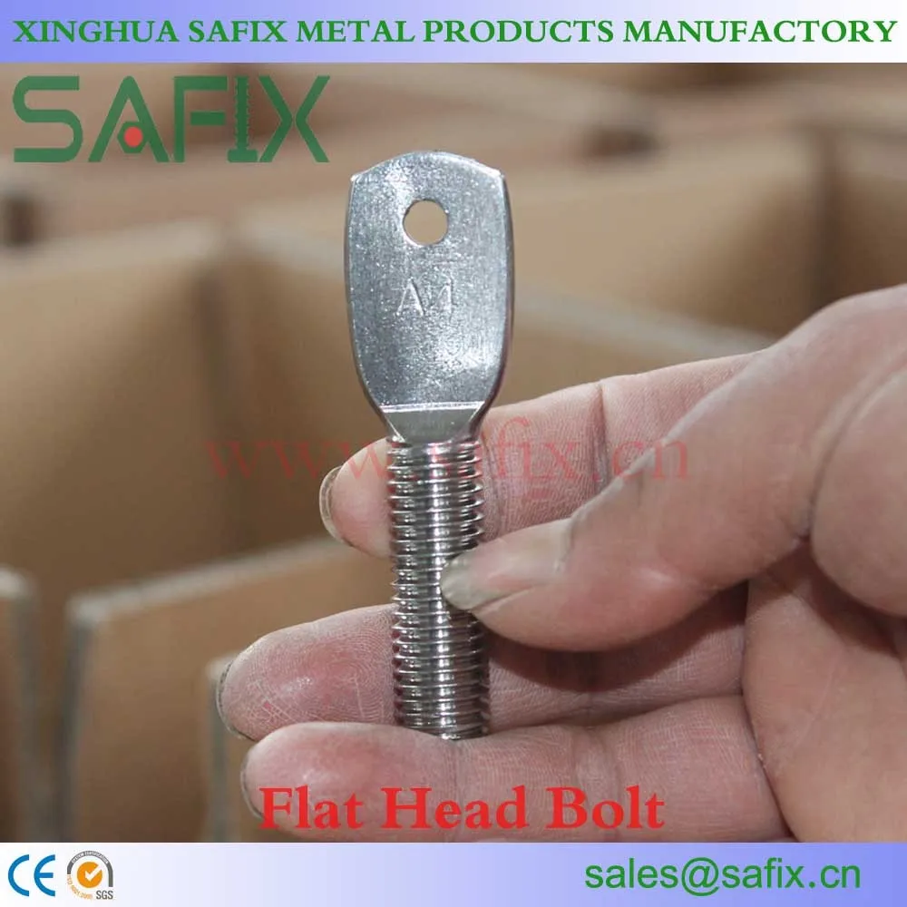 
Stainless steel 304/316/410 Flat Head Eye Bolt for marble fixing system 