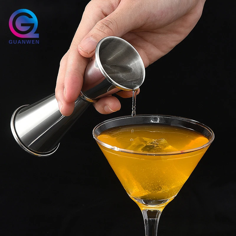 Jigger for Bartending Double Cocktail Premium 304 Stainless Steel 0.5 oz / 1 Oz. with Measurements Inside